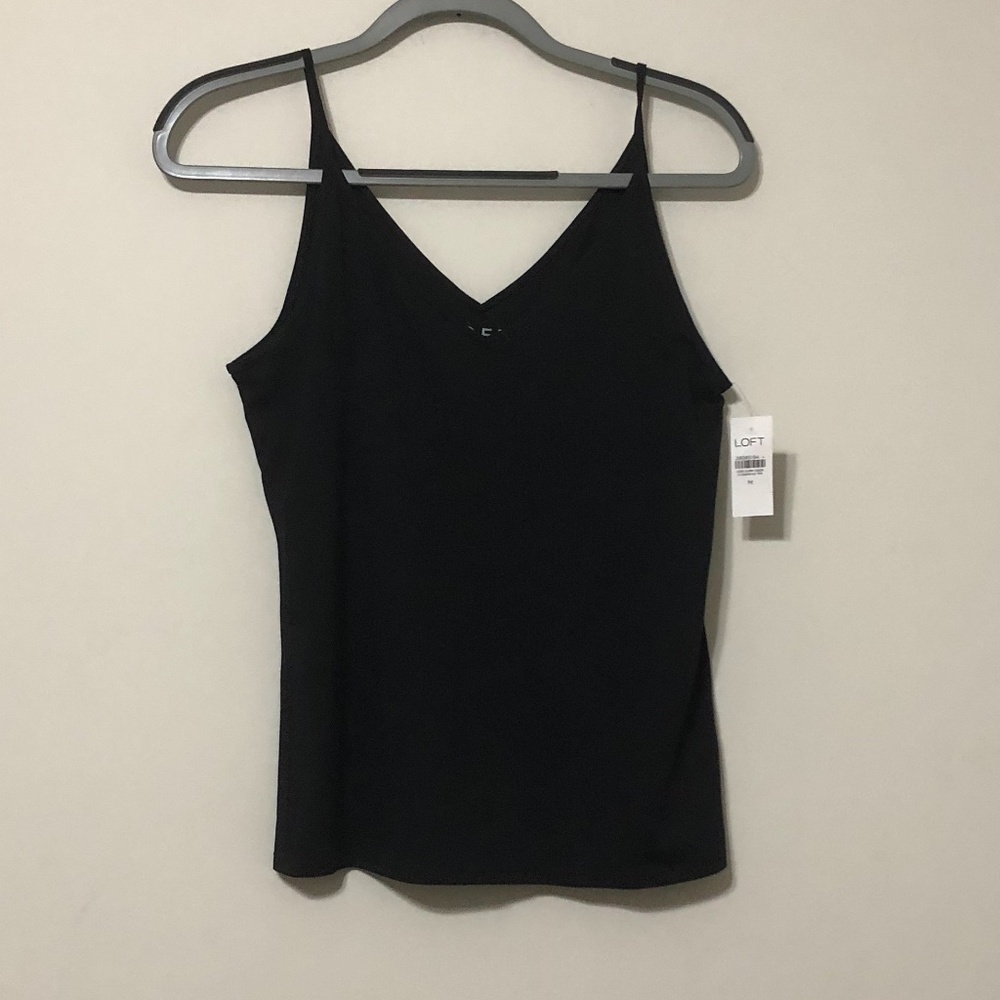 LOFT V-Neck Black Tank Size M (B)